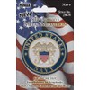 Military Self-Adhesive Metal Medallion 2"-Navy