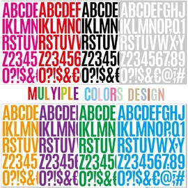 2 Inch Letter Stickers – 400PCS Alphabet & Number Vinyl Decals, 8 Sheets for DIY Crafts, Bottles, Cup Names, Walls, Notebooks, Organizers, Bulletin Boards