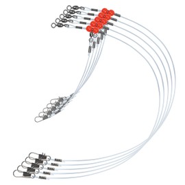 Fishing Wire Leader Rigs Trace 12pcs Saltwater Fishing Tackle Rigs with Swivels Snap, High Strength Nylon-coated Line for Lure Baits Connector Fishing Gear Equipments