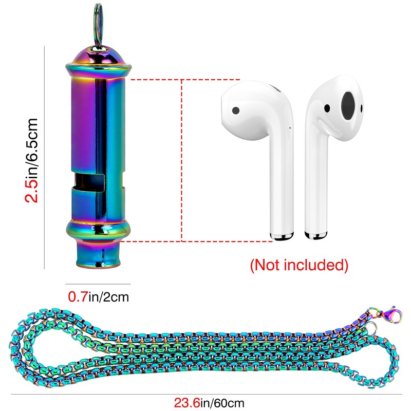 TOCCOOL Colorful Whistle Necklace, Survival Whistle, Sports Referee Whistle, Daily