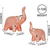 Tibeoyad Set of 2 Ceramic Elephant Ornaments, Desktop Statue, Tiny