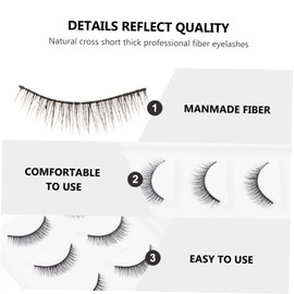 Beavorty 3sets Fake Eyelashes Set Curly Natural Lashes Pack Makeup Lashes Easy Fit Adjustment 5pairs*3