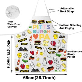 JNIAP Pittsburgh Kitchen Apron Pittsburgh Gifts Pittsburgh Pierogies Gifts Pittsburgh BBQ Apron Pittsburgh Cooking Apron (Pittsburgh ap)