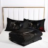 AILONEN Panther Comforter Set Queen Size, 3D Black Leopard with