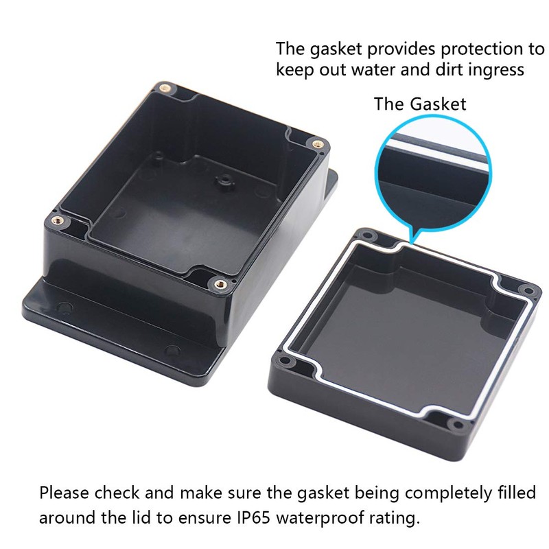 Zulkit Junction Box ABS Plastic Dustproof Waterproof IP65 Universal Electrical