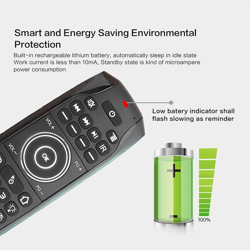 Voice Remote Control Replacement Backlight Double Sided 2.4G Wireless Remote