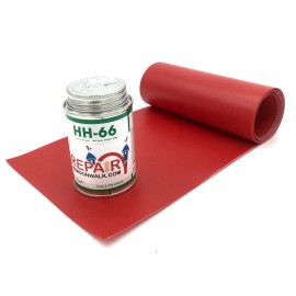 Repair My Moonwalk Bounce House Patch Kit 6" x 5' Vinyl & 4oz Vinyl Glue For Commercial Inflatables - Orange