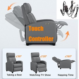 Huachuang Recliner Touch Controller, Touch Sensor Control Box,for Lift Chair -Electric Recliner- Power Sofa- for Limoss-Okin-Kaidi (2 Touch) 5 pin