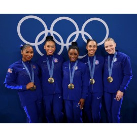 Champion 8x10 Photo USA Gymnastics 2024 Paris Olympics SIMONE BILES, CHILES, LEE, CAREY