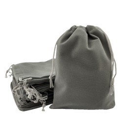 Palmhomee Pack of 24 5x7 Inch Velvet Drawstring Bags Gift Bag Velvet Pouch For Jewelry Wedding and Party Favor (Gray)