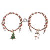 2 PCS Christmas Bracelets for Women Christmas Tree Snowman Bell