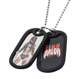 WWE Jewelry Finn Balor Stainless Steel Double Dog Tag Men's Pendant Necklace, 24"