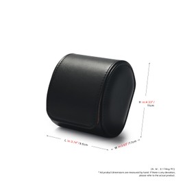 Woodten Watch Case 1 Watch Case Black Leather Watch Case Waterproof Shockproof Portable Watch Case with Watch Cushion to Protect Your Watch Safely Surprise Box Valentine's Day Gift Box Birthday Gift