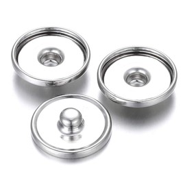 Lovglisten 50pcs/lot Snap Jewelry Accessories Findings Components 20mm Diameter fit 18mm Glass Cabochon Make Glass Snap Button (BB-20mm)