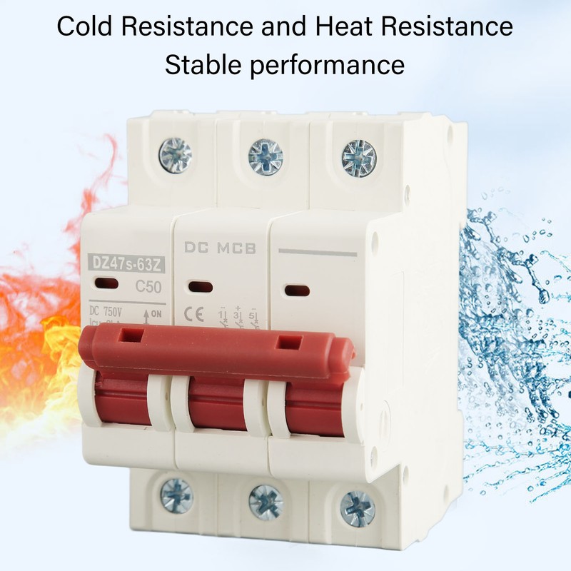 3P Direct Current Circuit Breaker Practical Small Circuit Breaker for