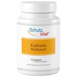Turmeric Frankincense Capsules - Comparison Winner - 600 mg Each Curcuma Extract & Boswellia Serrata (Frankincense Extract) - 90 Curcumin Capsules High Dosage, Vegan, Laboratory Tested & Produced in Germany