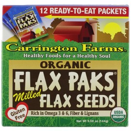 Carrington Farms Organic Ground Milled Flax Seed, 12 Count Easy Serve Packet