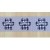 Unbranded 7/8" (1YD) Black & White Buffalo Plaid Dog Paw