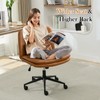 Criss Cross Chair with Wheels, Armless Comfy Thickened Cushion Wide