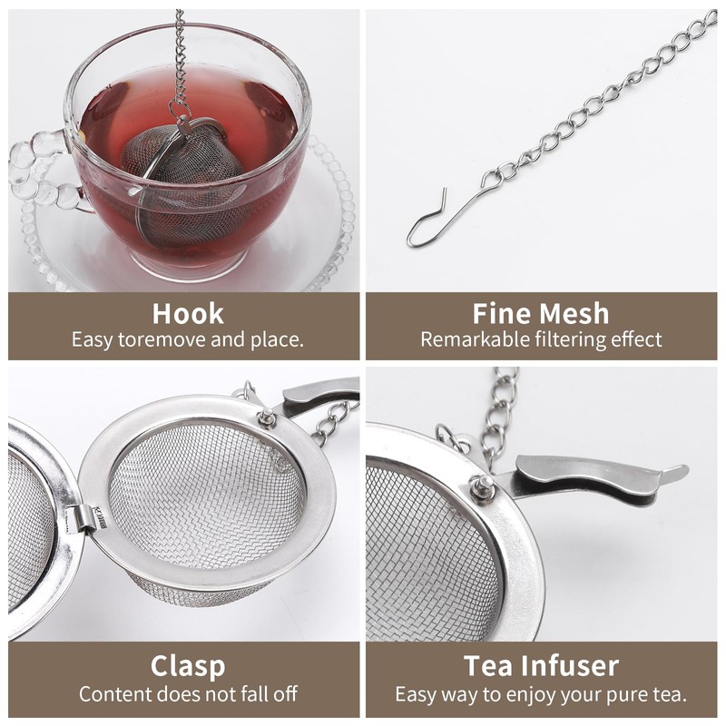 HZPZPP 15Pcs Stainless Steel Tea Strainer Balls,Multi Use Tea Infuser,Extra