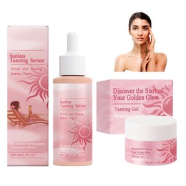 Tanning Drops with Tanning Gel,Sunless,Enhances Natural Skin Tone and Glows Healthy Radiance. Suitable for Both Men and Women