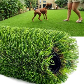 honeypet Thick Artificial Grass Turf Lawn 1.77" Pile Height Realistic Faux Grass Rug Customized Size 3.3FT x 5FT Indoor Outdoor Garden Lawn Landscape Synthetic Grass Mat Pet Turf with Drain Holes