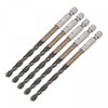 sourcing map 5 Pcs High Speed Steel Hex Shank Twist