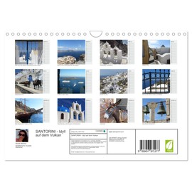 Santorini - Idyll on the Volcano (Wall Calendar 2026 DIN A4 Landscape), CALVENDO Monthly Calendar
