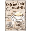 Coffee Varieties Preparation Recipe Retro Decorative Tin Sign Coffee Bar