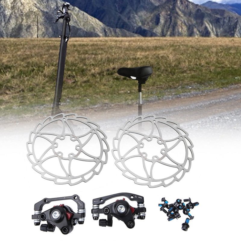 Mountain Bike Stainless Steel Disc Brake Caliper Set Universal Bicycle