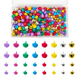 300 pcs Jingle Bells For Crafts Colorful Small Bells For Crafting, 8mm 10mm Craft Bells Metal Small Bells That Jingle For Crafts for Bell Wreaths, Jewellery Making, Home Decoration