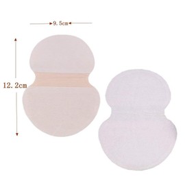 CYSFETENA Pack of 100 Disposable Underarm Pads, 12.2 cm Disposable Sweat Pads, Skin-Coloured Non-Woven Fabric Underarm Plasters for Daily Use, Forearm Protection, Soft Sweating