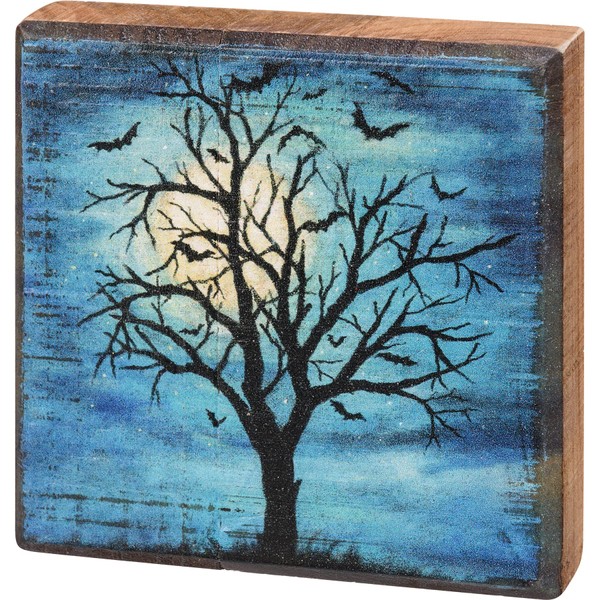 Primitives by Kathy Haunted Tree Home Décor Sign