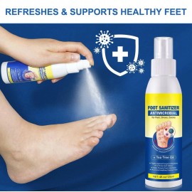 Aromixe Foot Sanitizer Spray 120ml – Antimicrobial with Tea Tree Oil for Odor & Fungus