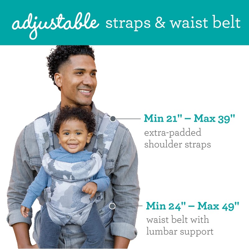 Infantino Flip 4-in-1 Convertible Baby Carrier, Adjustable, Ergonomic Babywearing, Registry