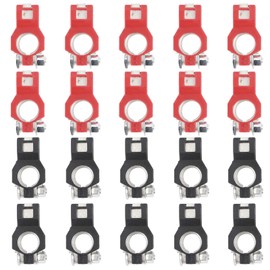 Aramox Battery Cable Terminal, 10Pair Battery Cable Terminal Clamps Connectors Set Positive Negative Fit for