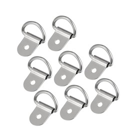 REPAIROCK 8pcs D Ring Tie Down Anchor 3mm Diameter D Rings Anchor Lashing Ring for Trailer Truck Boat RV ATV SUV Vehicle Cars Silver Tone Auto Replacement Parts