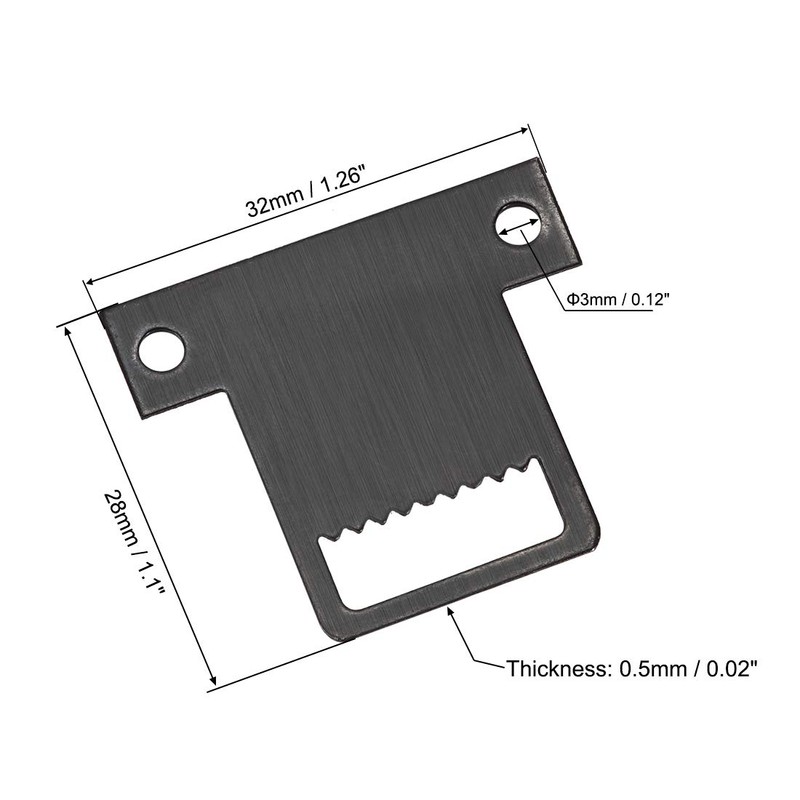 sourcing map Picture Hangers, 32mm x 28mm Double Hole with