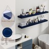 Dark Blue Floating Shelves 48 Inch, Solid Wooden Wall Shelves