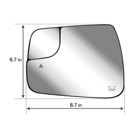LONGLING Driver Left Side Door Mirror Glass Heated  with BLIS for 19-25 Ram 1500