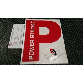 UNDERGROUND DESIGNS Power Stroke Rear Window Decal Tailgate Sticker Kit Select Color (Gloss Red)