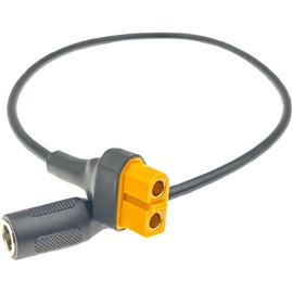 CNCTWO XT60 Female to DC Female 5.5mm/2.1mm Converter Cable for 30cm, 20AWG, FPV Monitor Drone