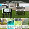 Johgee Irrigation Computer with 4 Independently Controlled Outputs, Digital Watering