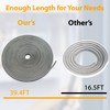 39.4FT Brush Weather Stripping, Neat Pile Self Adhesive Seal Strip