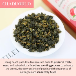 Chaduoduo White Peach Tea Peach Oolong Tea taiwan oolong tea Loose Leaf High Mountain Tea 5.3oz 蜜桃乌龙茶 台湾茶 高山烏龍茶
