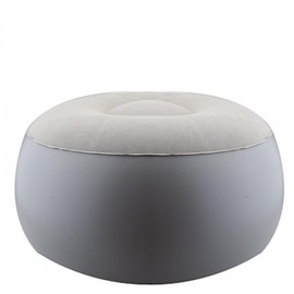 Summit Inflatable Foot Rest Foot Stool - 55cm x 30cm - Suitable for Indoor and Outdoor Use - Assorted Colours, Blue and Grey, One Sent at Random - Travel Foot Rest Portable Cushion Multi Functional