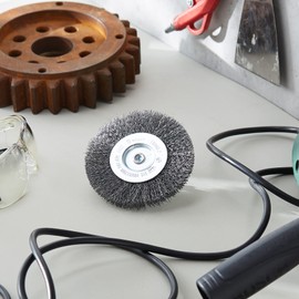 Bosch 1609200274 6 mm Shank Wire Wheel with 100 mm Crimped Wire and 0.2 mm Steel