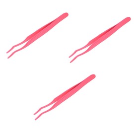 Minkissy 3pcs Grafting Fake Eyelashes Tweezers Stainless Steel Applicator for Makeup Precision Tweezers for Eyelash Isolation and Selection for Events and Daily Wear