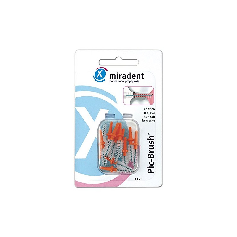 Miradent Pic-Brush interdental brushes orange 2,5-5mm conical 12 pieces