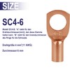 Pack of 20 Cable Lugs 10 mm2 Pipe Cable Lug